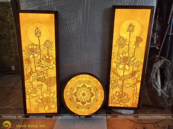 Bộ Ba Tranh Trúc Chỉ Sen