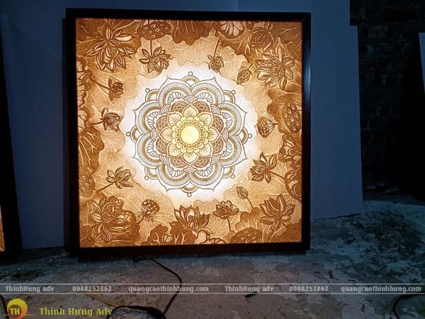 Tranh Trúc Chỉ Mandala Sen